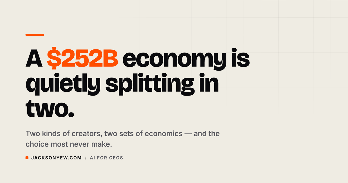 The $500 Billion Creator Economy Is Splitting in Two
