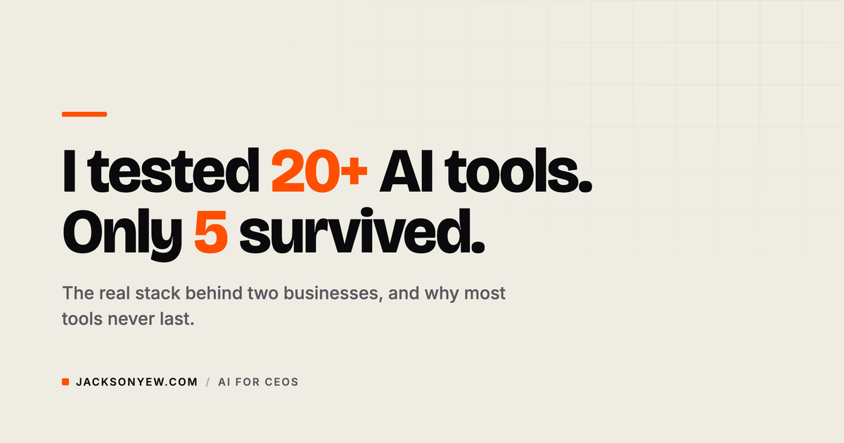 The 5 AI Tools I Actually Use Every Day (And the 20 I Stopped Using)