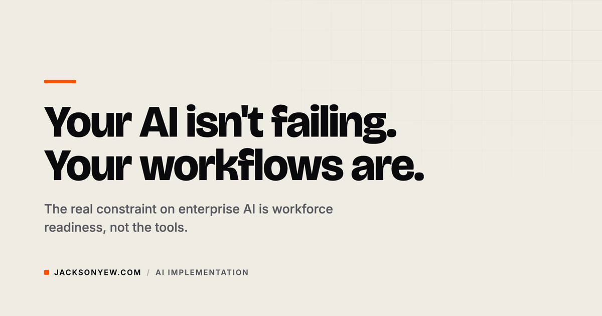 The reason AI is not working in most companies has nothing to do with the technology