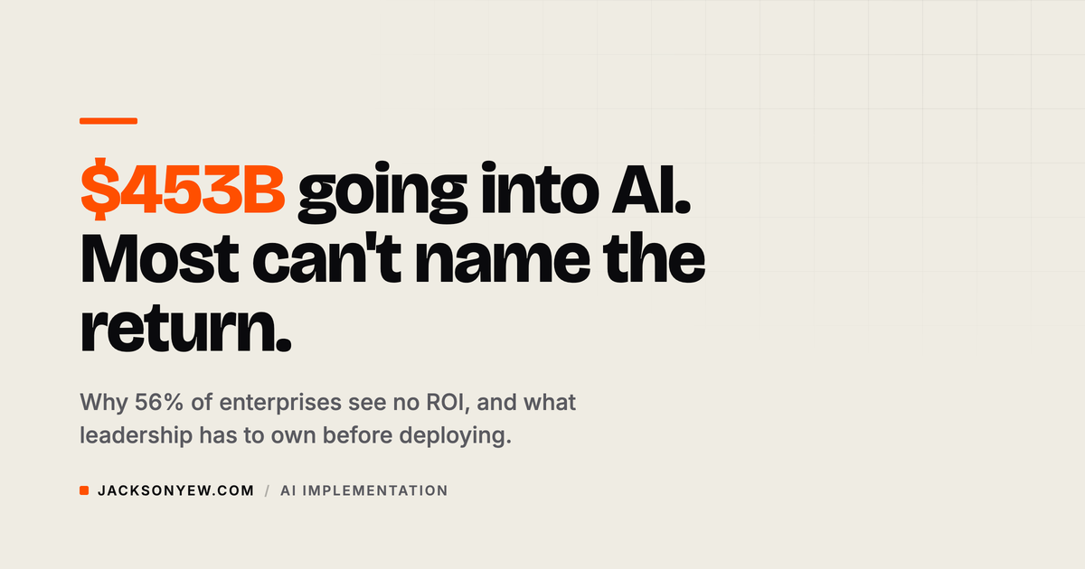Companies are spending $500 billion on AI this year. Most cannot tell you what it is returning.